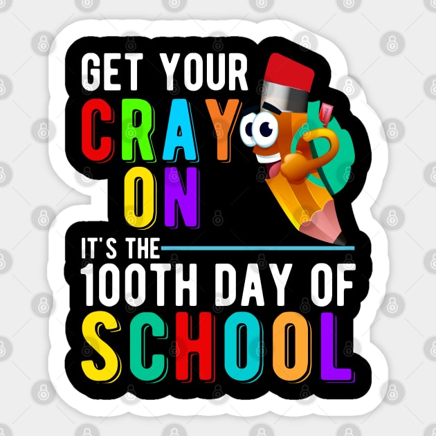 100th Day of school Teachers or Students Sticker by FabulousDesigns